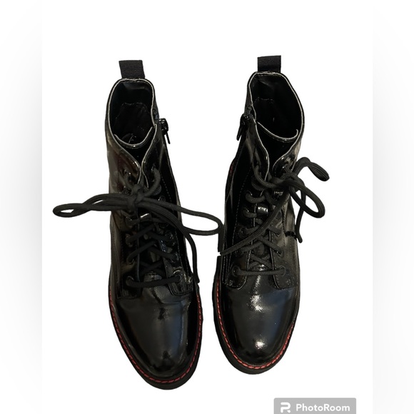 Steve Madden Cool Planet black patent leather Kreed platform Boots size 6 - Picture 2 of 8